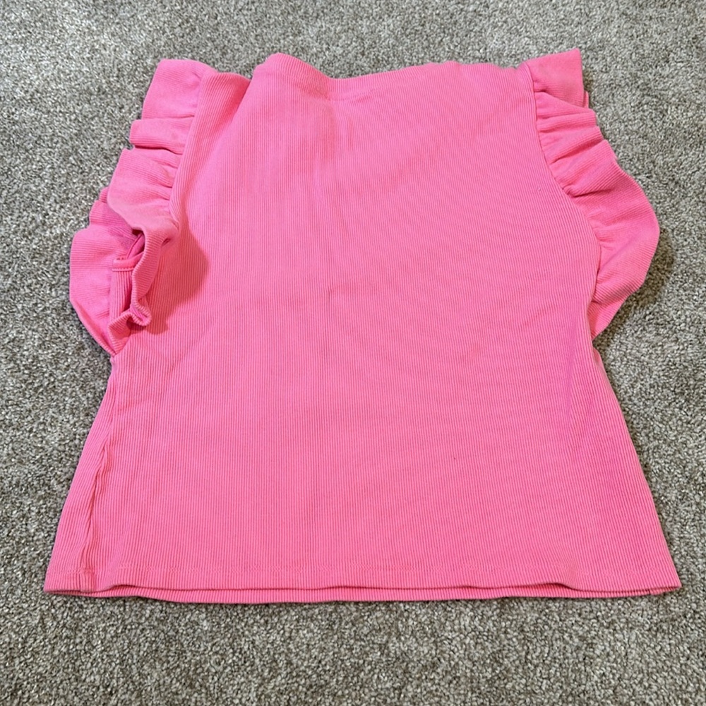 Pink Ruffle Sleeve Top - Picture 2 of 2